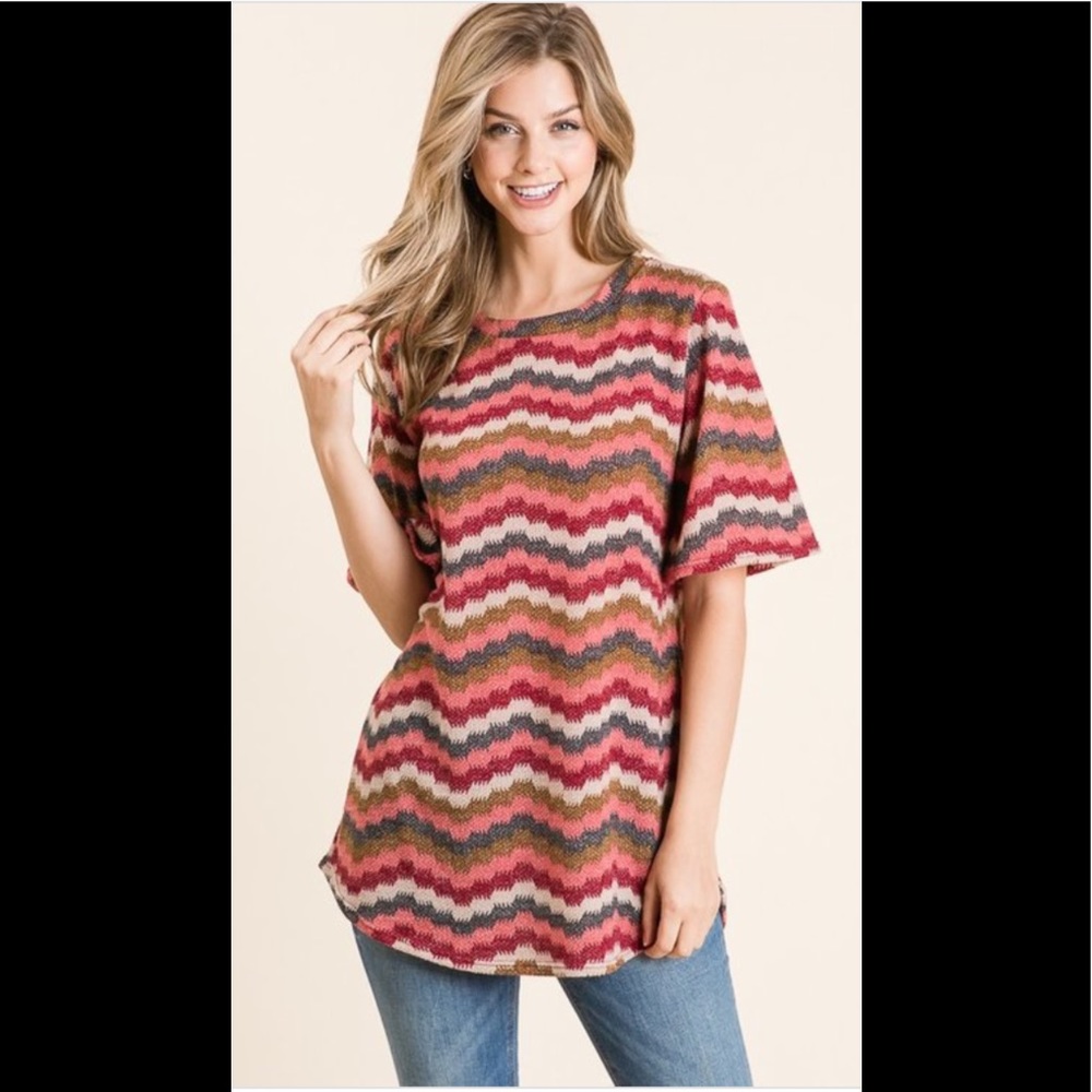 1 large left🇺🇸mauve chevron top - Picture 2 of 5